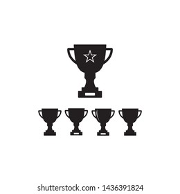 Trophy Icon Vector Illustration Logo Template