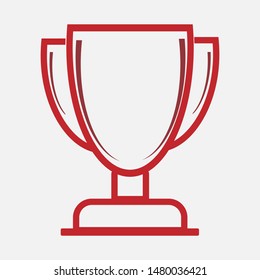 Trophy Icon Vector Illustration Logo Template