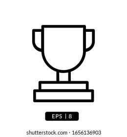 icono trofeo de la ilustración vectorial plantilla de logotipo para muchos fines. Aislado sobre fondo blanco.