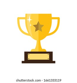 Trophy icon vector illustration logo template.