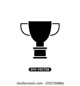 Plantilla del logotipo de la ilustración del vector del icono de trofeo para muchos fines. Aislado sobre fondo blanco.