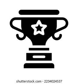 Trophy icon vector illustration logo template isolated on white background