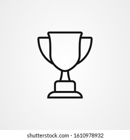 Trophy icon vector illustration in outline style
