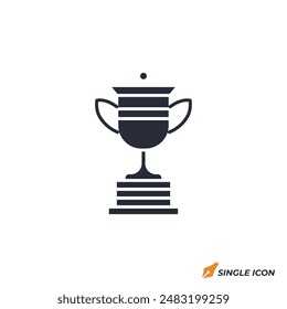 Trophy icon vector illustration. Trophy symbol isolated on white background.