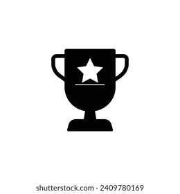 trophy icon vector ilustration logo design