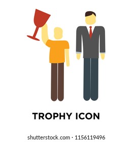 Trophy icon vector isolated on white background, Trophy transparent sign