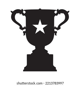 Trophy icon vector isolated on white background.