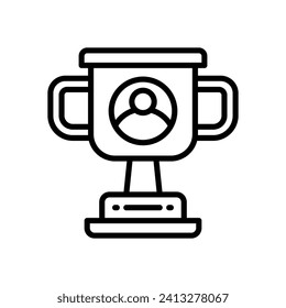 icono de trofeo. icono de línea vectorial para tu sitio web, móvil, presentación y diseño de logotipo.