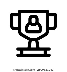 Icono de trofeo. Icono de línea de Vector para su Sitio web, móvil, presentación y diseño de logotipo.