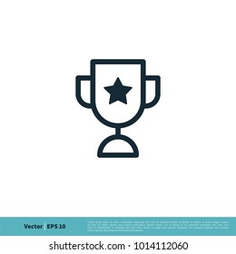 Trophy Icon Vector Logo Template Illustration Design. Vector EPS 10.