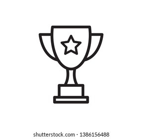 Trophy icon vector logo template