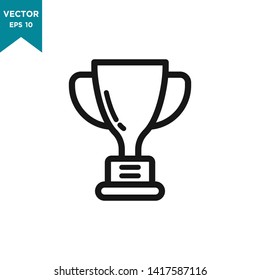 trophy icon vector logo template 