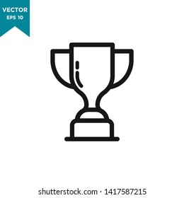 trophy icon vector logo template 