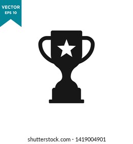 trophy icon vector logo template