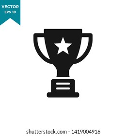 trophy icon vector logo template