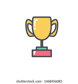 trophy Icon Vector Logo Template 