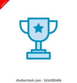 trophy icon vector logo template in trendy flat style 