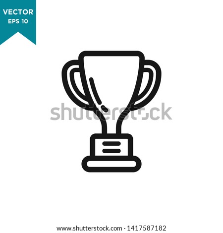 trophy icon vector logo template 