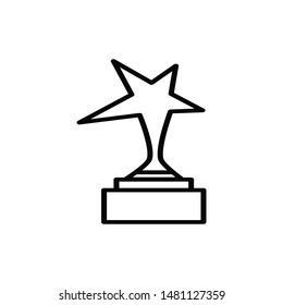 trophy icon vector logo trendy flat design