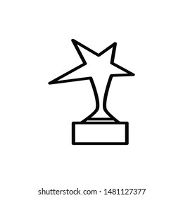 trophy icon vector logo trendy flat design