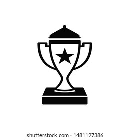 trophy icon vector logo trendy flat design