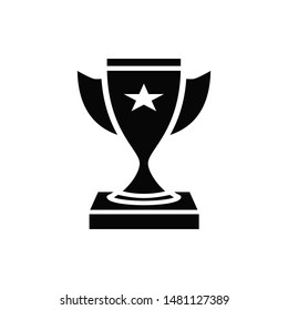 trophy icon vector logo trendy flat design