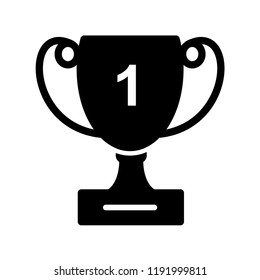 Trophy Icon vector on Glyph Style. EPS 10.