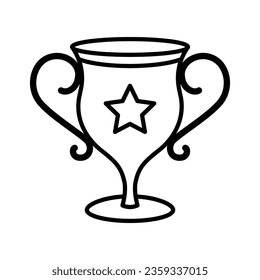 Trophy icon vector on trendy design