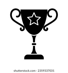 Trophy icon vector on trendy design