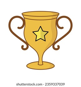 Trophy icon vector on trendy design