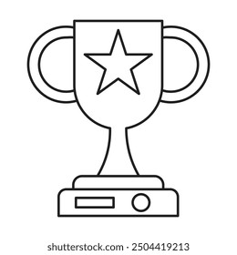 trophy icon vector on white background