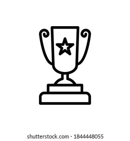 Estilo de contorno vectorial del icono de trofeo.