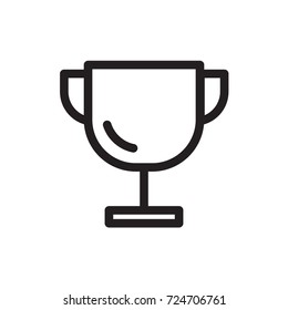 trophy icon vector. trophy outline style design