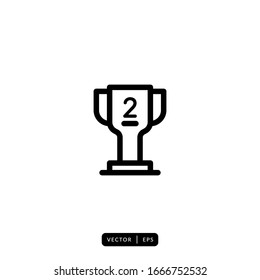 Trophy-Symbol-Vektorillustration - Zeichen oder Symbol