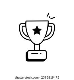 Trophy icon vector stock illustration