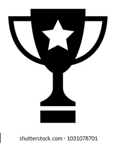 trophy icon, vector symbol of award