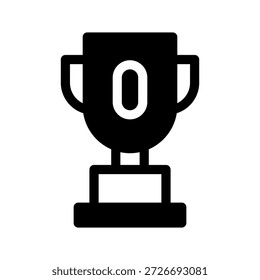 Ilustração de design de símbolo de vetor de ícone de troféu