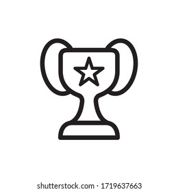 trophy icon vector symbol template
