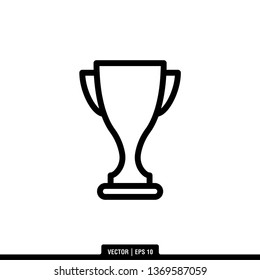 Trophy Icon Vector Template