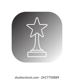 trophy icon vector template illustration logo design