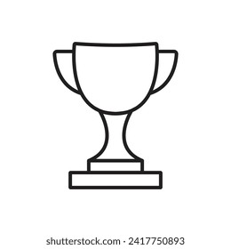 trophy icon vector template illustration logo design