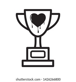 	
trophy icon vector in trendy flat style 