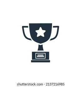 trophy icon vector in trendy flat style isolated on white background. Award symbol design for web and mobile apps. Vector illustrations