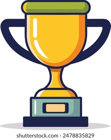 trophy icon vector, victory trophy vector graphic