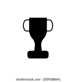 Vector de icono de trofeo. Símbolo del ganador. Icono plano de la copa. Coloque el símbolo. Pasos vectores. Premio al deporte.