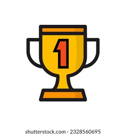 
icono trofeo de trofeo de ganador de vector icono en el estilo de moda de color plano