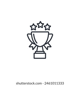 trophy icon. vector.Editable stroke.linear style sign for use web design,logo.Symbol illustration.