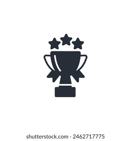 trophy icon. vector.Editable stroke.linear style sign for use web design,logo.Symbol illustration.