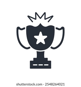 trophy icon. vector.Editable stroke.linear style sign for use web design,logo.Symbol illustration.