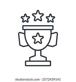 trophy icon. vector.Editable stroke.linear style sign for use web design,logo.Symbol illustration.